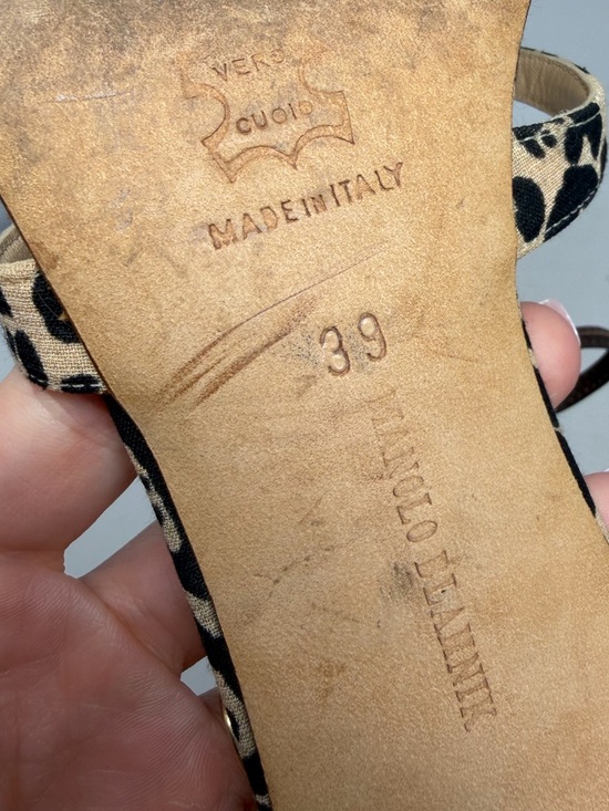 Manolo Blahnik Leopard Print Strappy Stiletto Heels Womens Size EU 39 - Picture 10 of 10